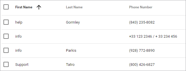 Record Viewer results