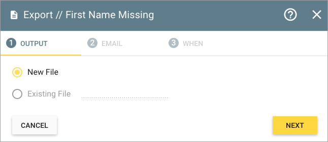 Select New file