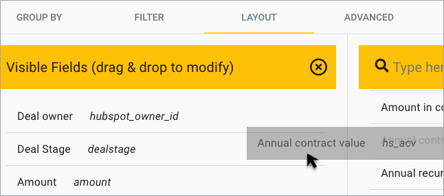 Step 1 Layout tab