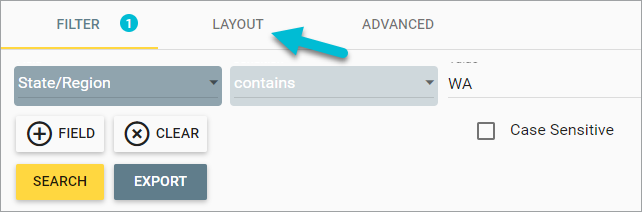 Layout tab