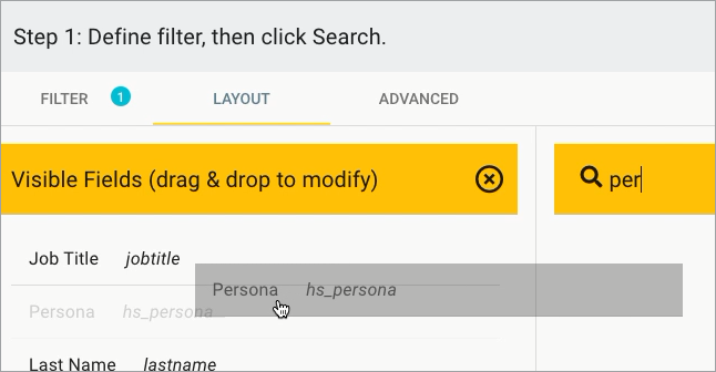 Add fields to layout