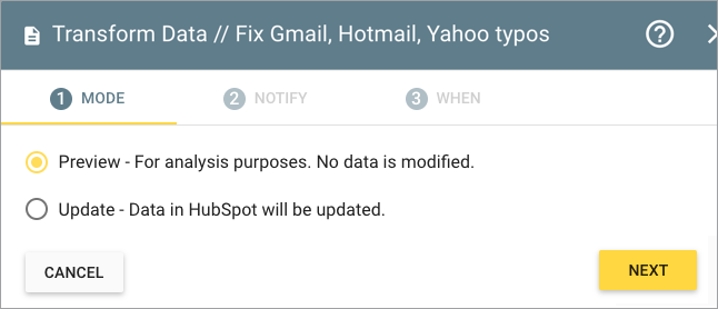 transform-data-hubspot-contacts-free-email-w-typos-preview-mode.png