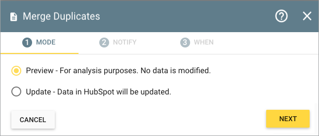 Select Preview mode