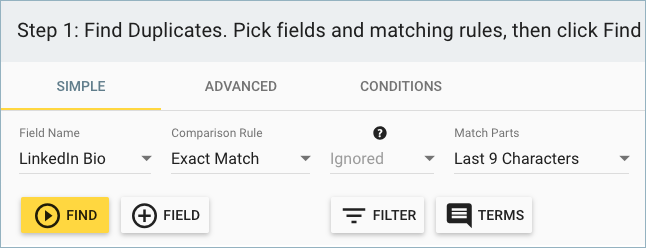merge-duplicates-linkedin-bio-step-1-match-parts-last-9-chars.png