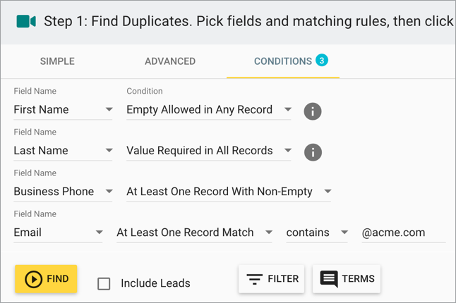 merge-duplicates-salesforce-contacts-first-last-name-phone-step-1-conditions-tab.png