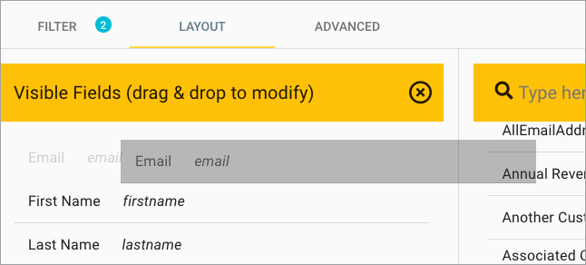 Change layout