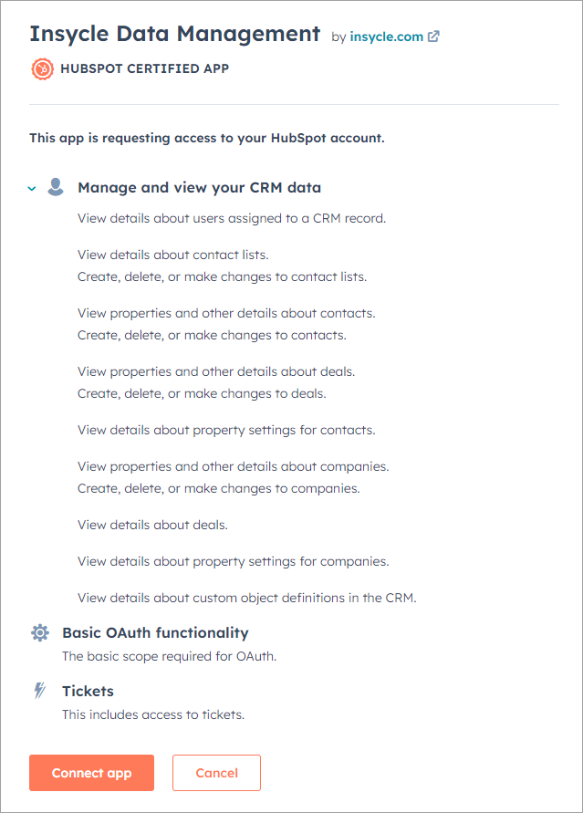 Authorize Insycle installation