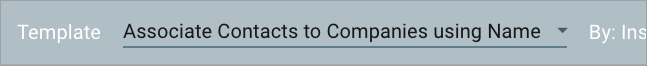 'Associate Contacts to Companies using Name' template