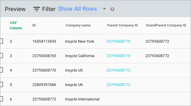 magical-import-hubspot-companies-preview-parent-grandparent-IDs.png
