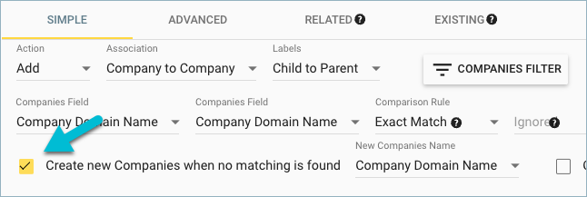 create when no match found