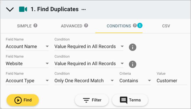 merge-duplicates-salesforce-accounts-step-1-conditions-tab-type-only-one-customer.png