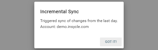 incremental sync