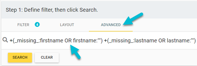 advanced tab