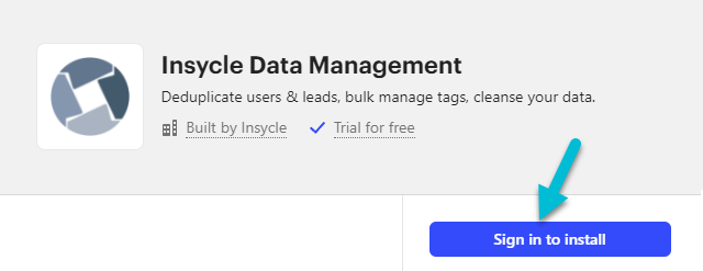 sign in to install insycle