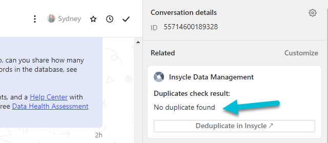 duplicate check
