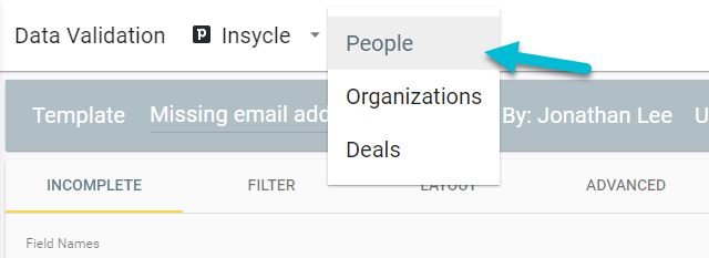 Pipedrive Data Validation Record Types Supported