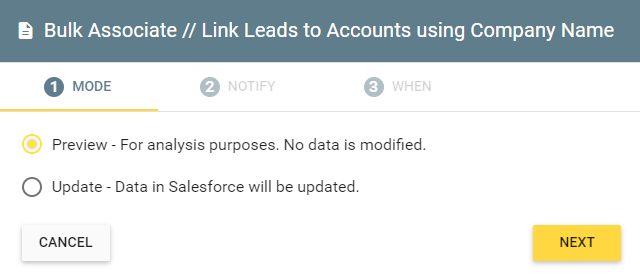 link leads to accounts using company name