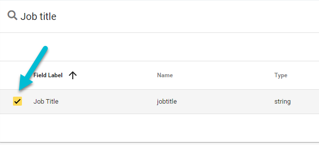 select job title