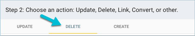 delete tab